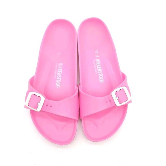 Birkenstock (Womens US 6 EU 37) Madrid‎ Eva Pink Slip On Slides Sandals Strap - Picture 4 of 9